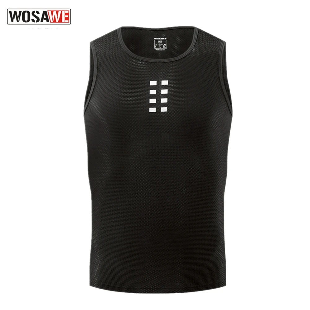 

WOSAWE Ultra-thin Mesh Motocross Shirts Motorcycle Racing base layer Sleeveless Quick dry Mens Compression Underwear Shirts
