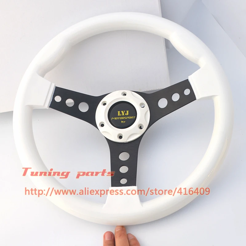 White car steering wheel ABS (2)