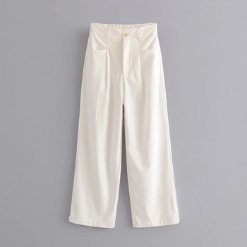 

New solid color Women Wide Leg Pants 2019 Spring-Autumn Fashion Ladies Loose High Waist Lycra Trousers Chic Girls pantalon femme