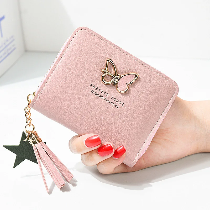 

2018 small wallet women for coins cute wallet female leather women wallets zipper purses portefeuille femme purse