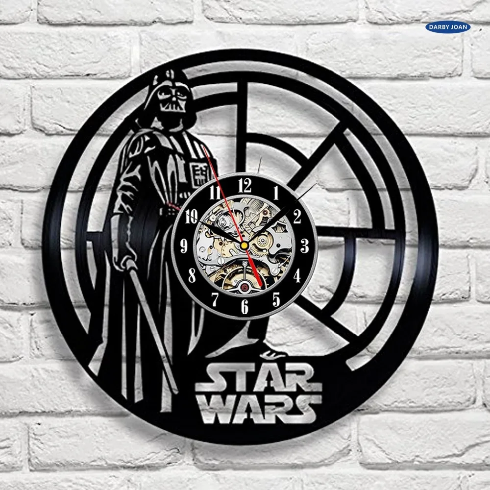 Star Wars Art Vinyl Wall Clock Gift Room Modern Home Record Vintage Decoration Star Wars Art Vinyl Wall Clock Gift Room Modern Home Record Vintage Decoration