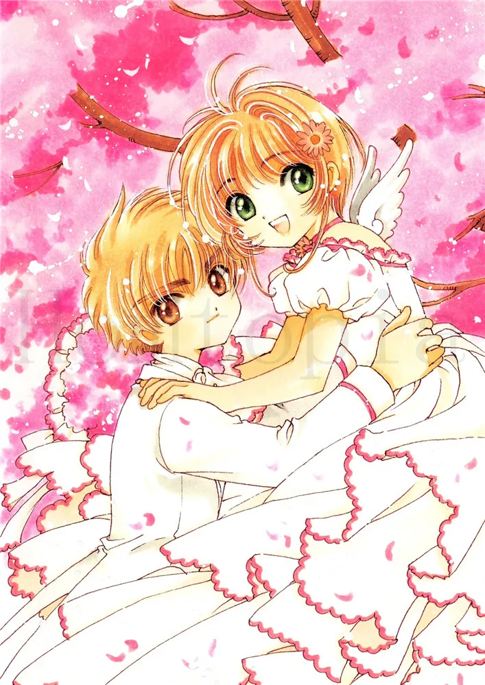 Карты Captor Sakura плакаты мультфильм наклейки на стену с белым покрытием бумага печатает Высокое разрешение четкое изображение гостиная спальня - Цвет: Светло-зеленый