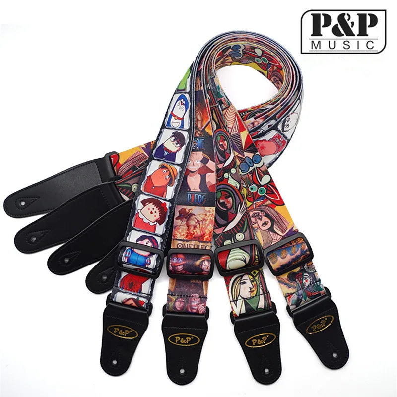 

P&P guitar strap factory wholesale transfer guitar strap guitar strap personality Electric S008 62 65