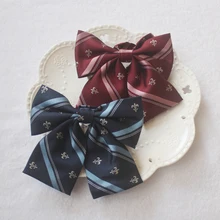 7 Цвета с вышитыми цветами, в полоску элегантный дизайн в британском стиле японской школьницы JK форменный галстук-бабочка студентов шейный галстук Косплэй