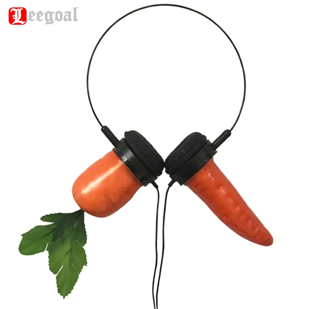 

Leegoal Cartoon Shape Cute Banana Headset Carrot Headphone Earphone Earbuds for Pad Smart phone PC for Girl Anchor Cosplay