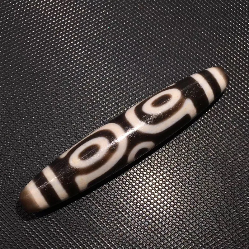 

190529-2 Super Big Size 15mm*80mm 6 eyes Dzi Beads Natural Agate Material High Quality Amulet Collectible Free Shipping