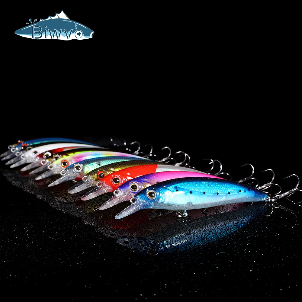 Biwvo Minnow приманки металлические кальмары Твердые Товары для рыбалки светящиеся swimbait морская река Shad Воблер для троллинга кальмаров приманка для рыбы