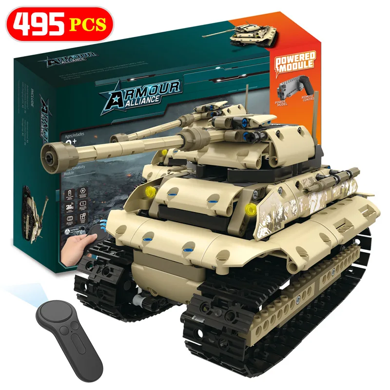 

Military Series technology RC Building Blocks Compatible LegoINGLY City Vehicle Tank M1A2 Hummer Model Bricks Toys For Children