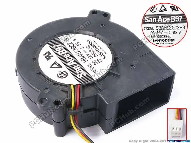 SANYO DENKI 9BAM12GC2 3 DC 12V 1.85A жильный сервер центробежный воздухонагнетатель широкого