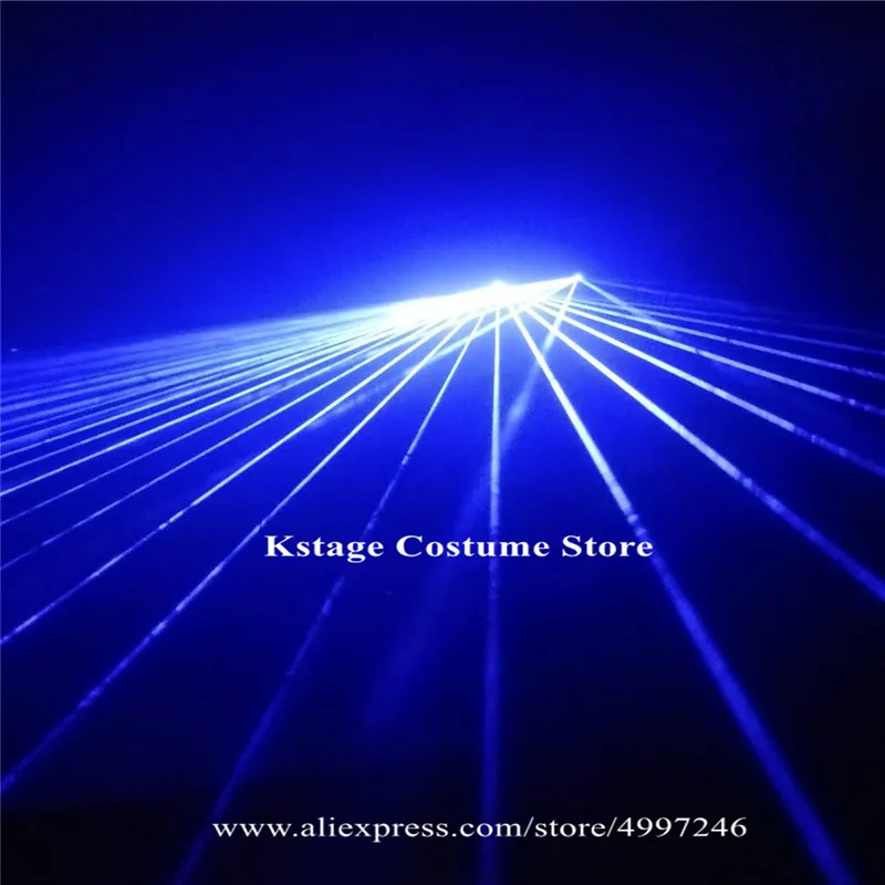 

KS21 клуб шоу синий лазерный свет очки 2 шт. лазерные головки лучи одежда в стиле "диджей" светодиодные очки для вечеринки светящиеся реквизиты робот для мужчин проектор бар