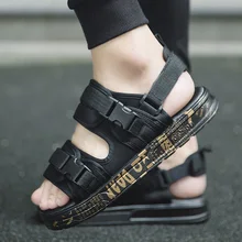 Летние сандалии для мужчин Классические римские сандалии уличные тапочки пляжные резиновые мужские водонепроницаемые туристические сандалии