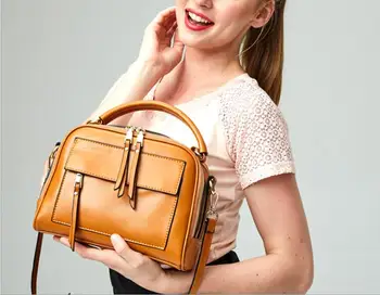 

Fashion newest design genuine leather women's popular handbag vintage small shoulder bag simple female messenger bag w-5895we