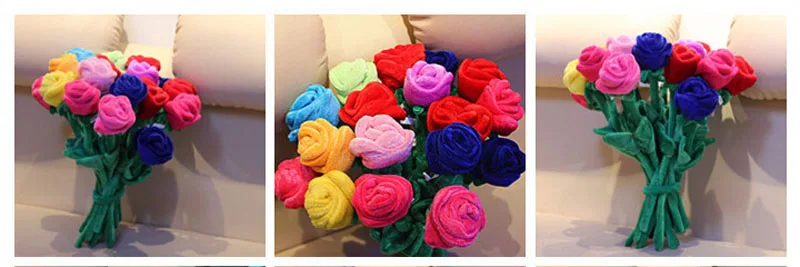 Baby Crib 8 pcslot Rose Sun flowers stuffed plants baby bed decoration artificial flowers for decorative buckle curtain (8)
