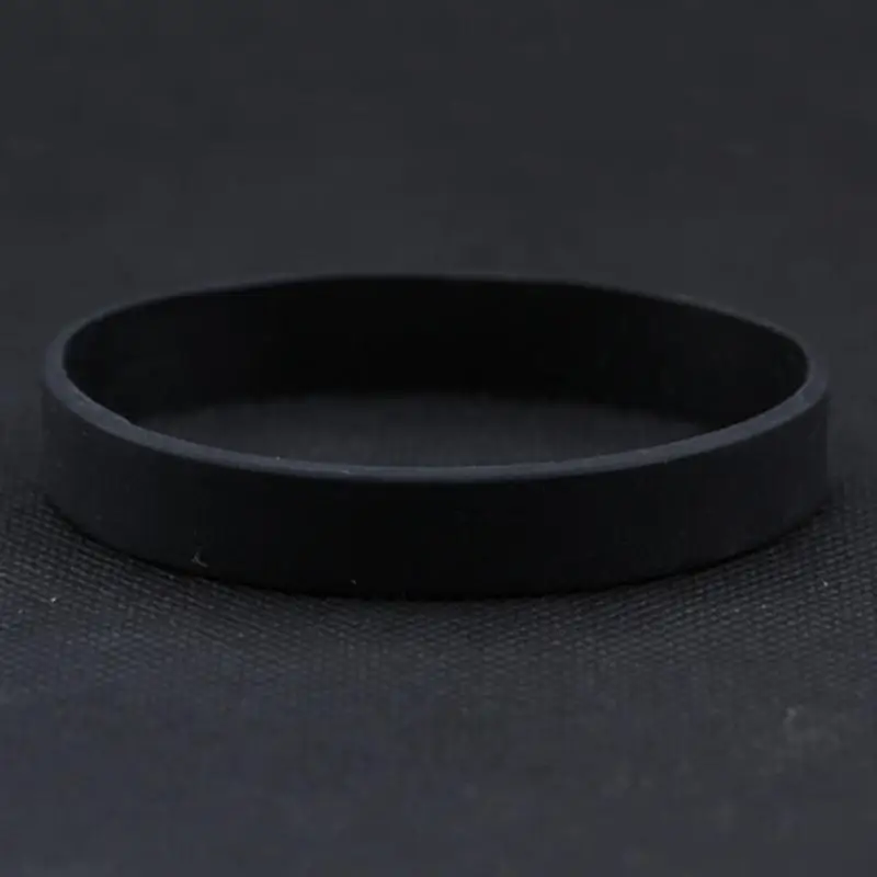 Black 2 шт силиконовый резиновый эластичный браслет на запястье Мода - Окраска металла: Black