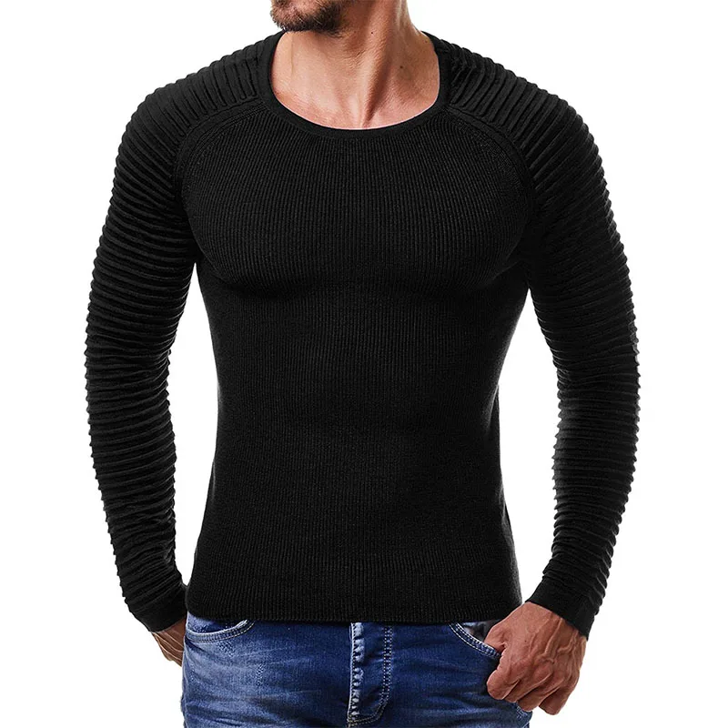 The New 2018 Men V neck Sweater Pure Color Long Sleeve Men