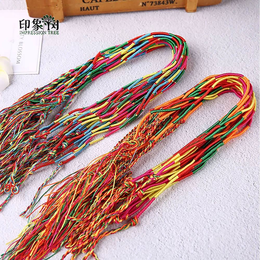 Многоцветные длинные браслеты ручной работы с кисточками разных цветов, плетёный браслет для самостоятельного изготовления, подарок для влюбленных, 410
