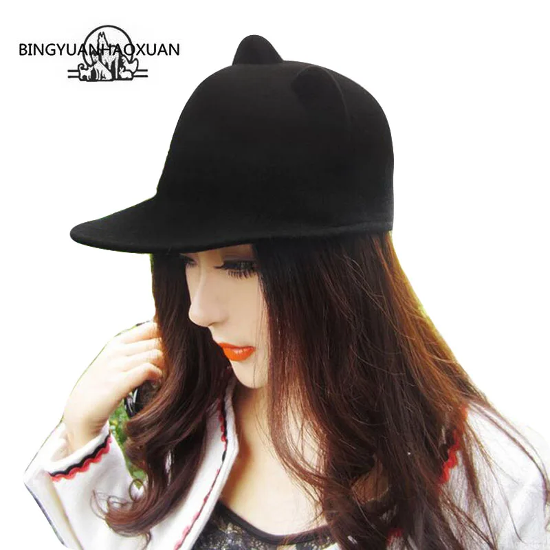 

BINGYUANHAOXUAN Women's Fedora Hat Casual Warm Cartoon Imitation Wool 57 cm Adjustable 2017 New