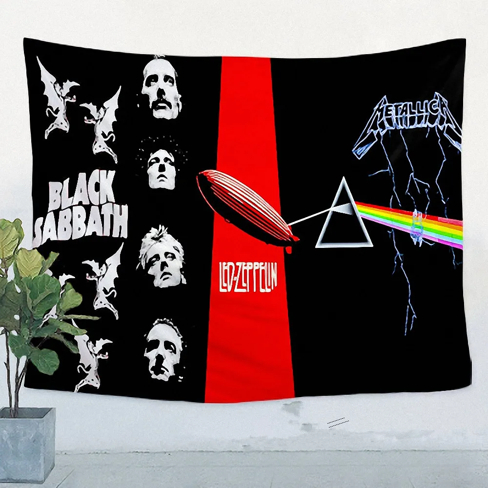 Classic Rock Band Icon Music Flag Banner Cloth Art Retro Poster
