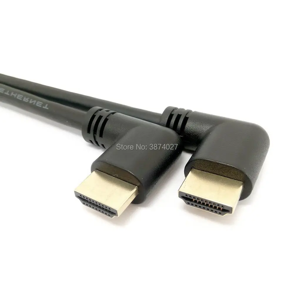 HDMI 2.0 4K 3D двойной 90 градусов прямоугольный штекер на HDTV кабель для DVD PS3 ПК|angle hdmi|right