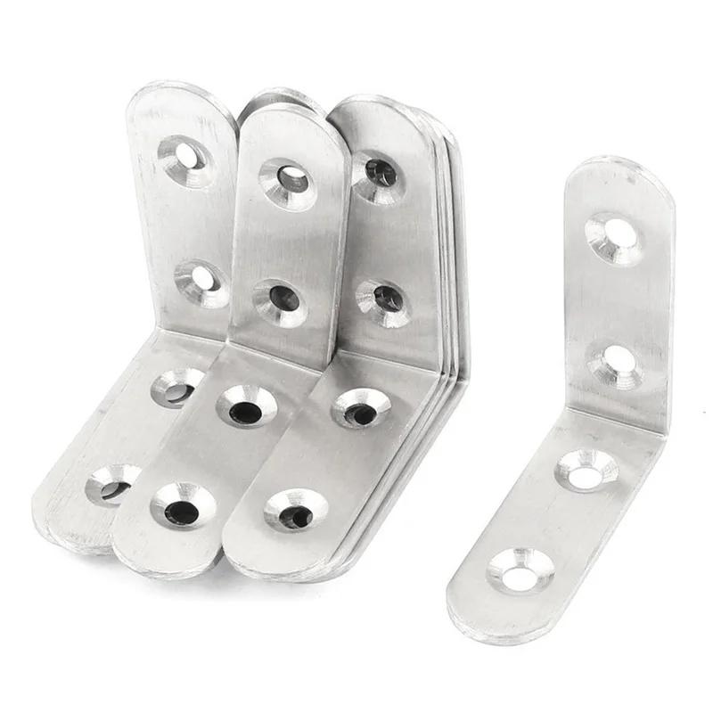 

10 x Stainless Steel Shelf Support Corner Brace Angle Bracket 50x50mm