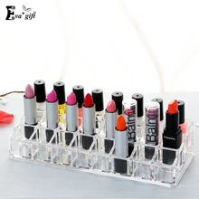 Acrylic Crystal Cosmetic Organizer Case Clear Makeup Drawer Jewelry Cosmetic Storage Display Box Stand Rack Holder 24 Grid