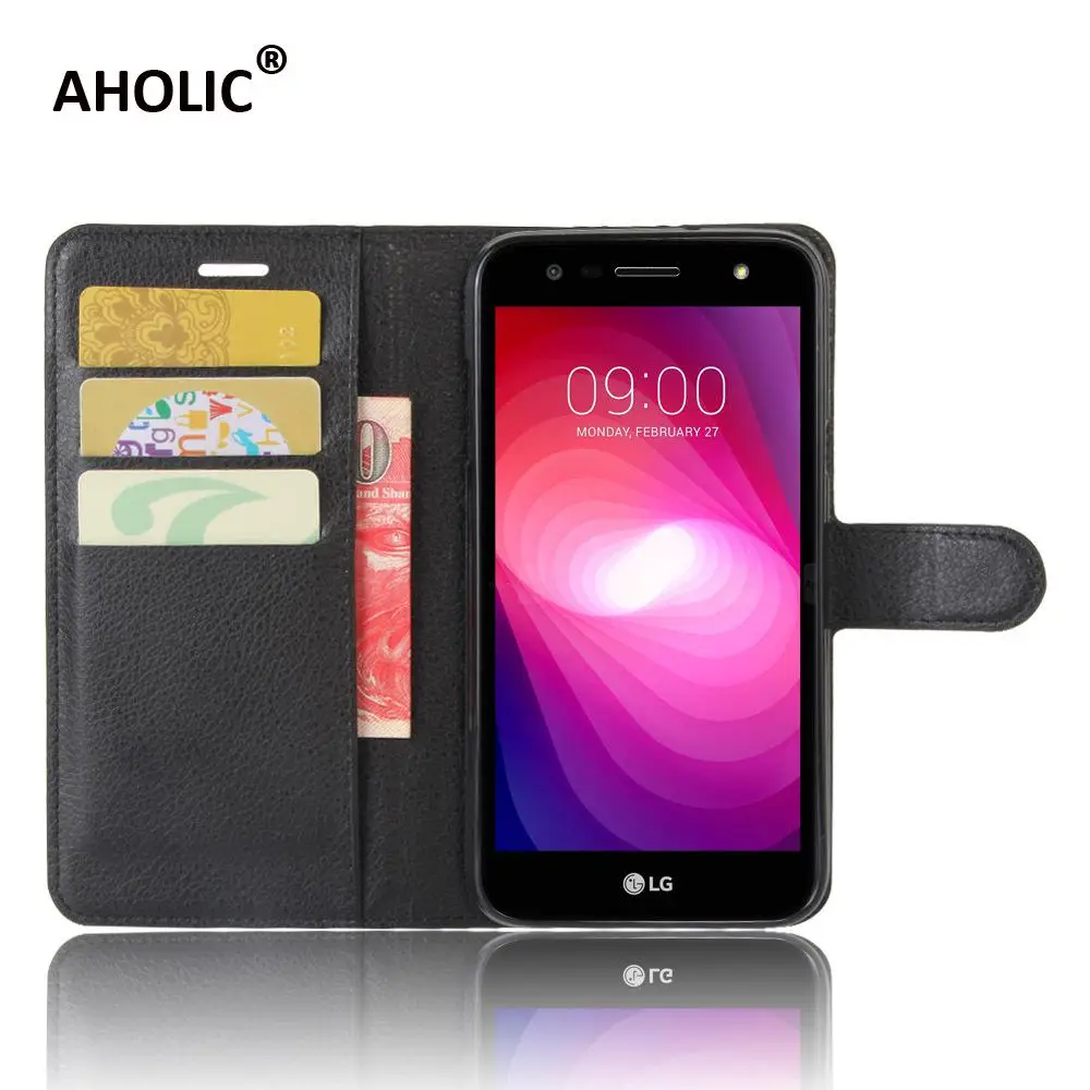 Для LG X Мощность 2 Европа издание PU кожаный чехол бумажник Стенд для Держатель