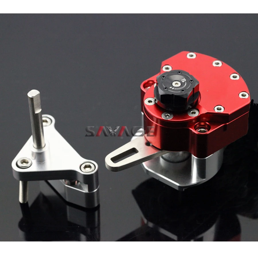

For YAMAHA YZF R25/R3 YZF-R3 YZF-R25 2014-2015 Red Motorcycle Reversed Safety Steering Damper Stabilizer with Mount Bracket