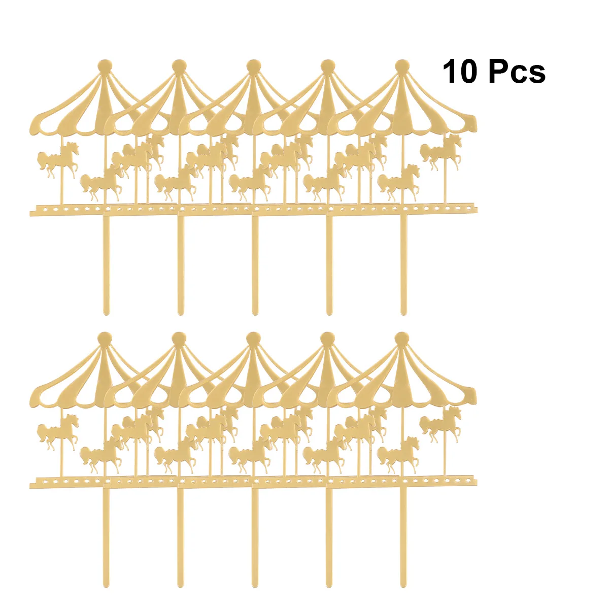 10 шт Торт акриловое украшение merry-go-круглый счастливый день рождения украшение торта верхушка Шпажки для фруктов десерт украшение для