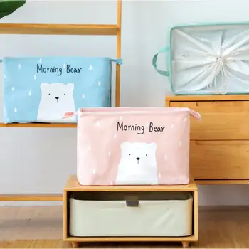 

New Cartoon bear Waterproof Laundry Hamper Folding Clothes Storage Baskets Home decoration Storage Box kids toy organizer bucket