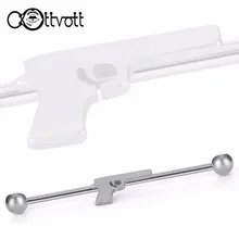 2 шт./лот, Промышленная Штанга Для Пирсинга из нержавеющей стали в форме пистолета, шипы для ушей, хряща, крутые ювелирные изделия для тела для мужчин 42 мм GY08