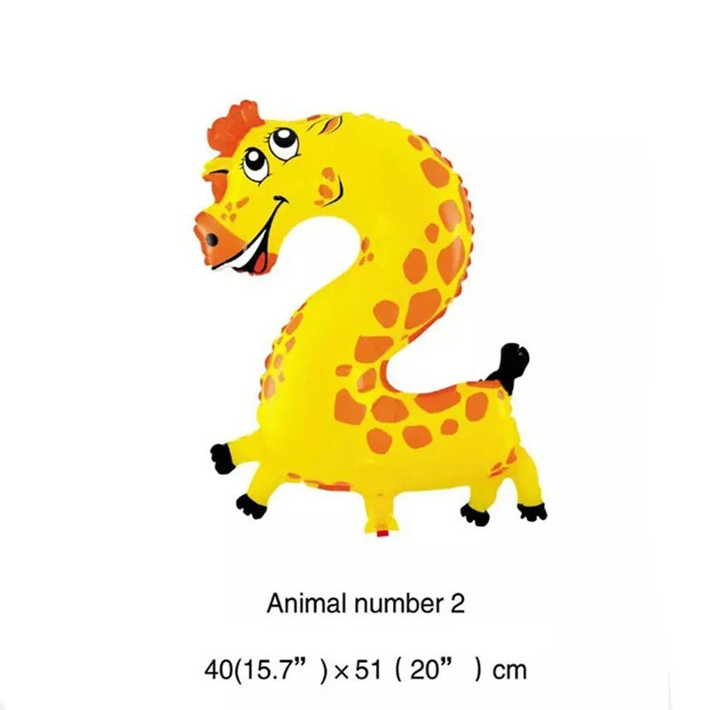 1 шт. 30-50 см 16 дюймов животный фольгированный шарик, мультфильмы, математические принадлежности для детей, креативные школьные товары для дня рождения