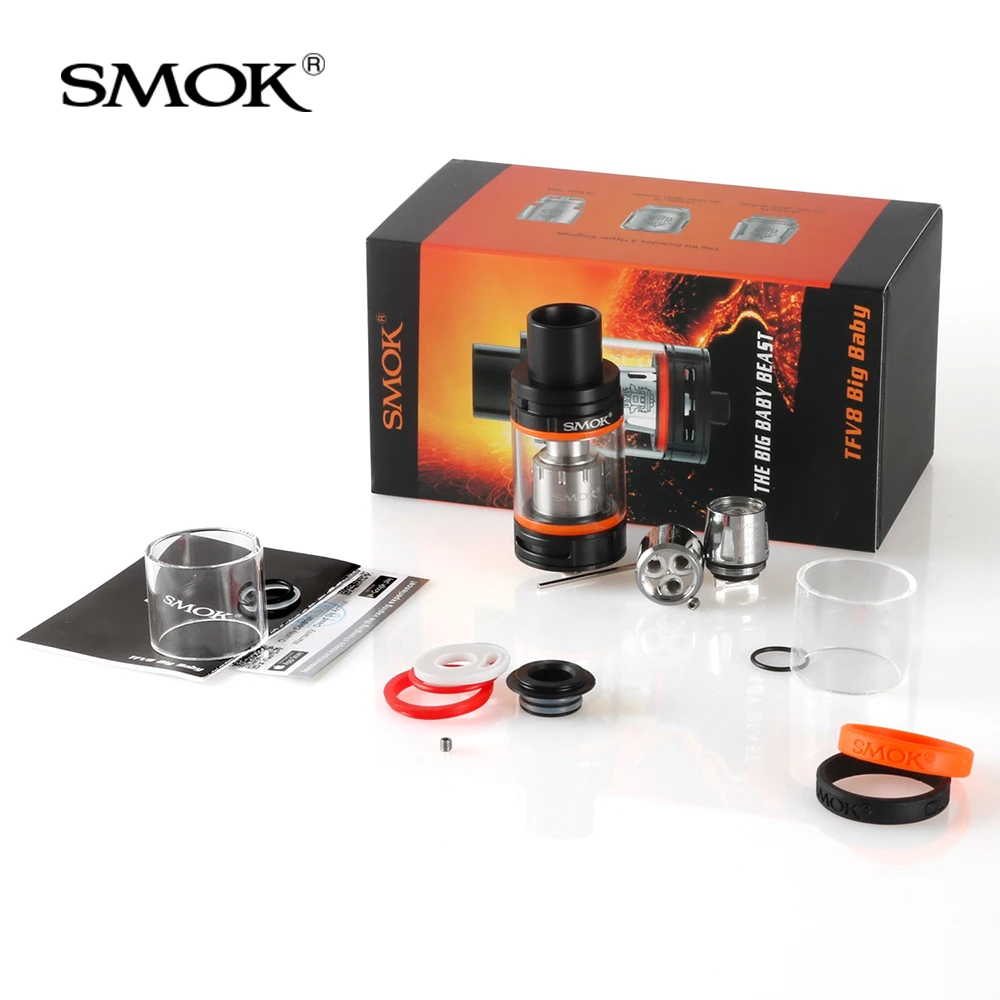 Original SMOK TFV8 Big Baby Beast Sub-Ohm Tank 5ml capacity with V8 Baby-X4/Baby-T6/Baby RBA head Electronic cigarette Tank