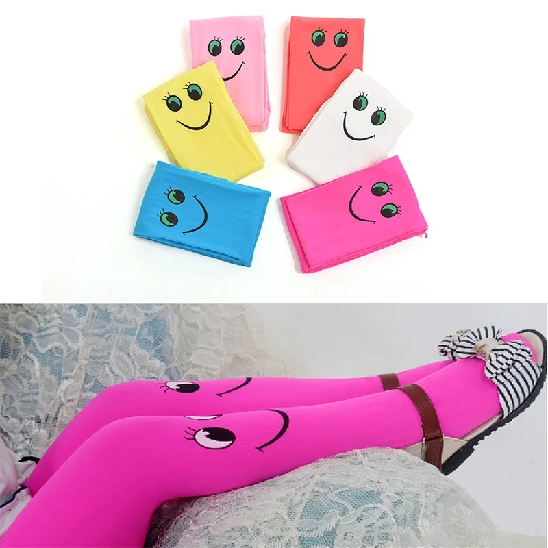 

Children Tights for Girls Baby Stockings Velvet Pantyhose Smiling Face Cute Kids Tights Dance Girl Tights Trousers Pantyhose