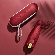 Мини-капсула, Зонт от дождя, женский, пятискладной, защита от солнца, анти-УФ UPF50+ Зонт, parapluie, складной, Женский Карманный Зонт
