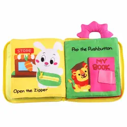 Детская Ткань Книга раннее образование портативный цвет форма познание туалетный детские развивающие книги трехмерная игрушка