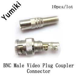 10pcs/lot  Copper Pin CCTV BNC Male video Plug Coupler Welded BNC Connector