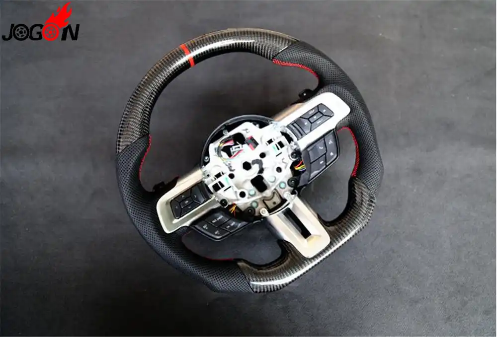 Carbon Fiber Steering Wheel For Ford Mustang S550 EcoBoost 5.0 GT