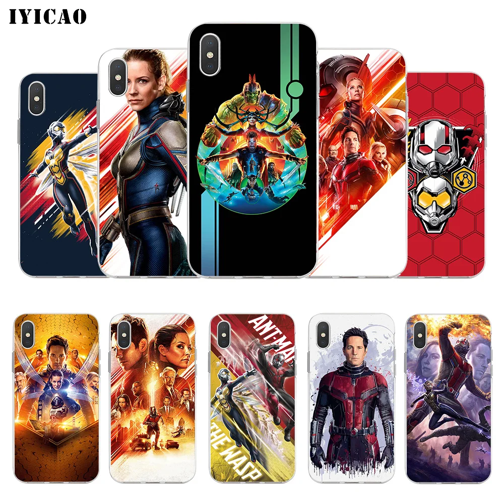 IYICAO Ant Man и ОСА Мягкий силиконовый чехол для телефона iPhone X XR XS MAX 6 6s 7 8 Plus 5 5S SE TPU