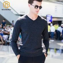 Шерсть, v-образный вырез, вязаный классический дизайн, мужской однотонный свитер, мужские официальные деловые свитера, мужские вязаные пуловеры, много цветов
