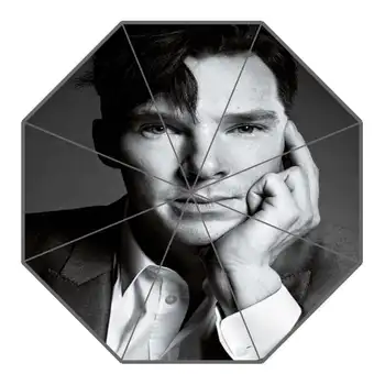 

Benedict Cumberbatch Umbrella Custom Printing Foldable Sun Rain Travel Umbrella Non-Automatic Decorative High-Quality Umbrella