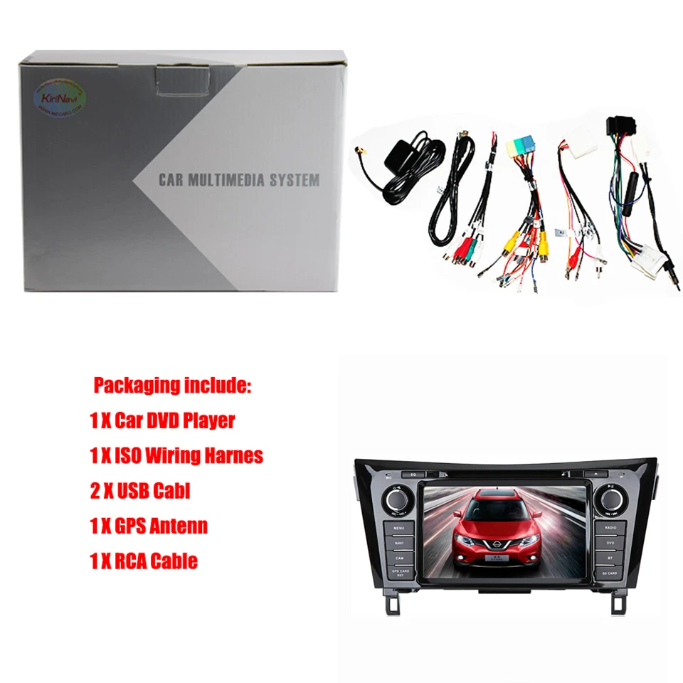 Perfect KiriNavi Octa core 4G LTE android 7 car gps navigation for Nissan Xtrail Qashqai radio mp3 2013 - 2017 support 4K Video 4G 5