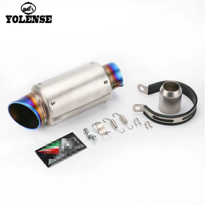 Para YAMAHA YZF-R1 YZF R1 FZ1 MT-07 XJ6 MT-09 YZFR125 MT 07 09 Universal 51mm de escape de la motocicleta silenciador tubo de fibra de carbono de la CESPAP