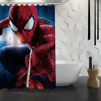 

Custom Spider Man Shower Curtain Waterproof Fabric Shower Curtain for Bathroom WJY1.17