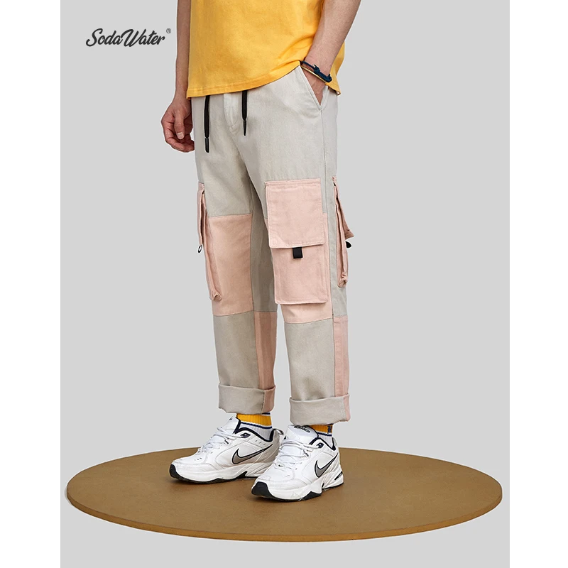 

SODA WATER 2019 Summer Cargo Pants Pocket Men's Cargo Streetwear Jogger Pants Mens Jogger Pants 94185SS