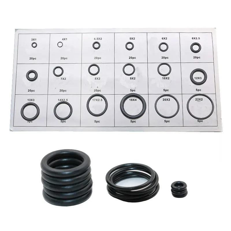 

225 Pcs/Set Rubber O Ring Washers Assortment Set Hydraulic Plumbing Gasket Paintball Seal Kit 18 Size -- JDH99