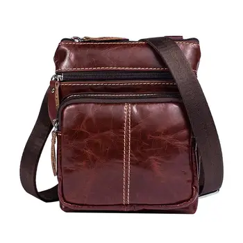 

2019 New Fashion Retro Business Men's Shoulder Bag Messenger Bag Large Capacity PU Crossbody Bags For Men Leather Bag