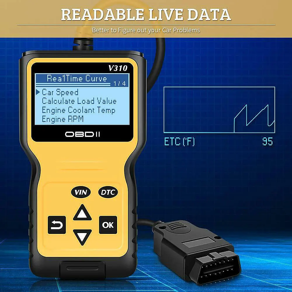 Автомобильный сканер Viecar V310 считыватель кодов двигателя Датчик OBD 2