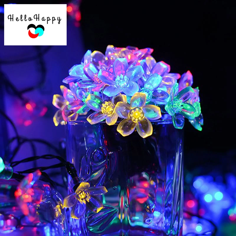 50Led Decorative Flower Outdoor Garden Solar String Light Powerful
