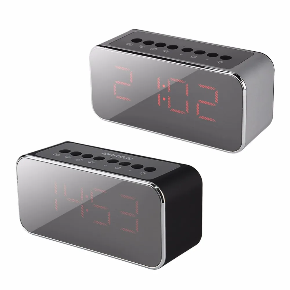 Stylish Mirror Clock Bluetooth Speaker Wireless Mobile Phone SD Big