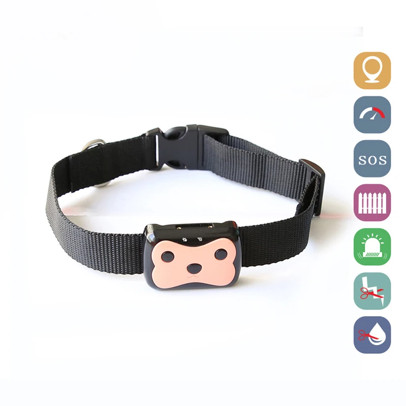 

Cats Dogs Pet Waterproof GPS Tracker Long Standby D69 Free Web Page APP Real-time Tracking Device LBS Locator with LED Indicator